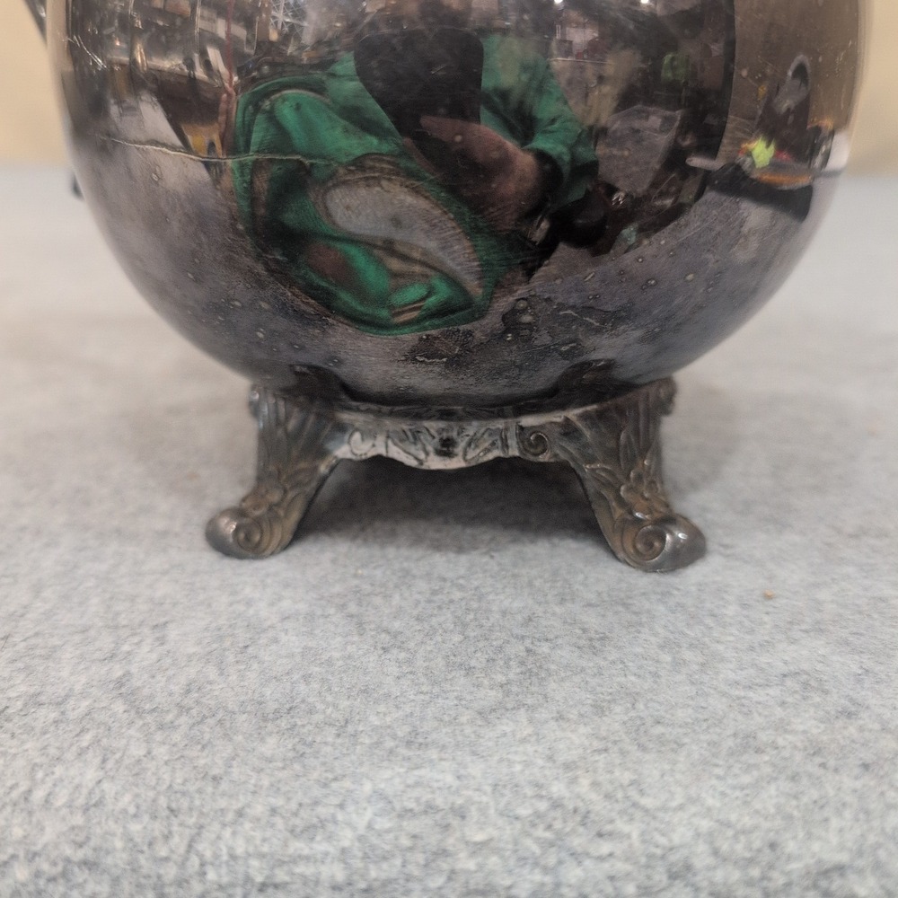 F.B. Rogers Silver Co 3707 Silver Plated Footed Water Pitcher with Ice Guard - Picture 6 of 7